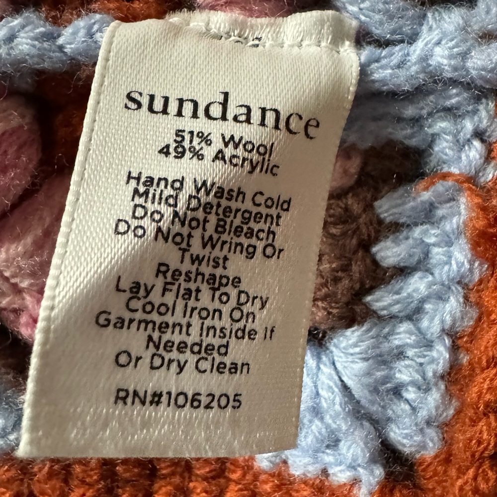 Sundance Open Meadows Sweater Vest Size S - Picture 5 of 10